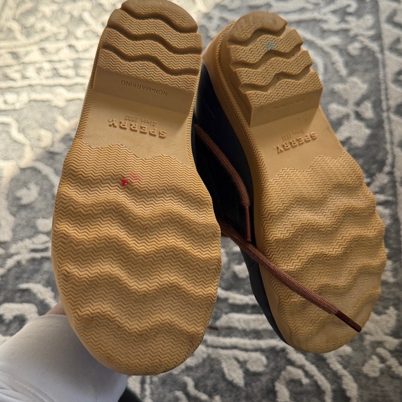 Sperry Brown and Blue Duck Toddler Boots Size 11 - Picture 4 of 5
